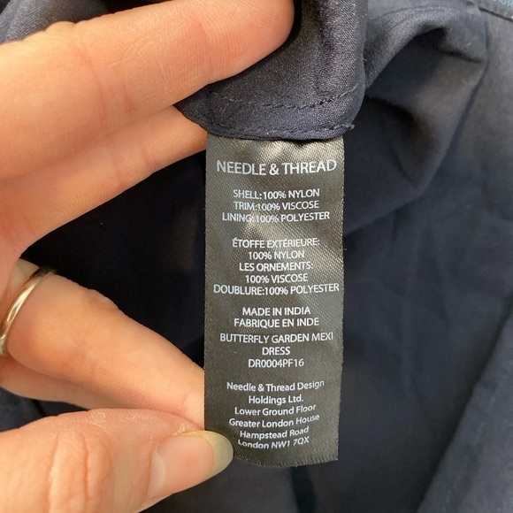 Needle & Thread Butterfly Garden Ruffle‎ Trimmed Embellished Tulle Dress Navy 6 - Picture 15 of 16